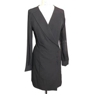 Nanette Laporte Very Black Double Breasted Dress Sz 10- NEW